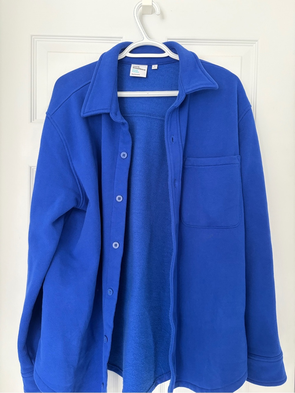 TNA Women's Royal Blue Fleece Button-Up Jacket